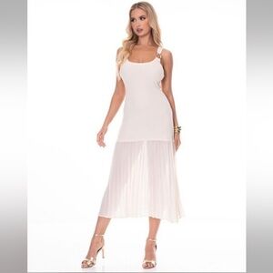 GALITA Cream Lace Dress - NWT Off-white Elegant Lace Hem Dress